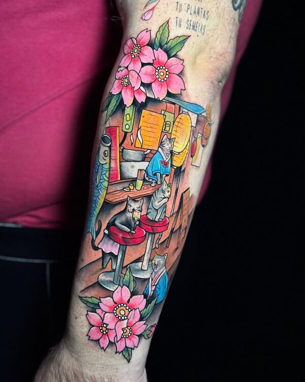 Growlithe Head Tattoo